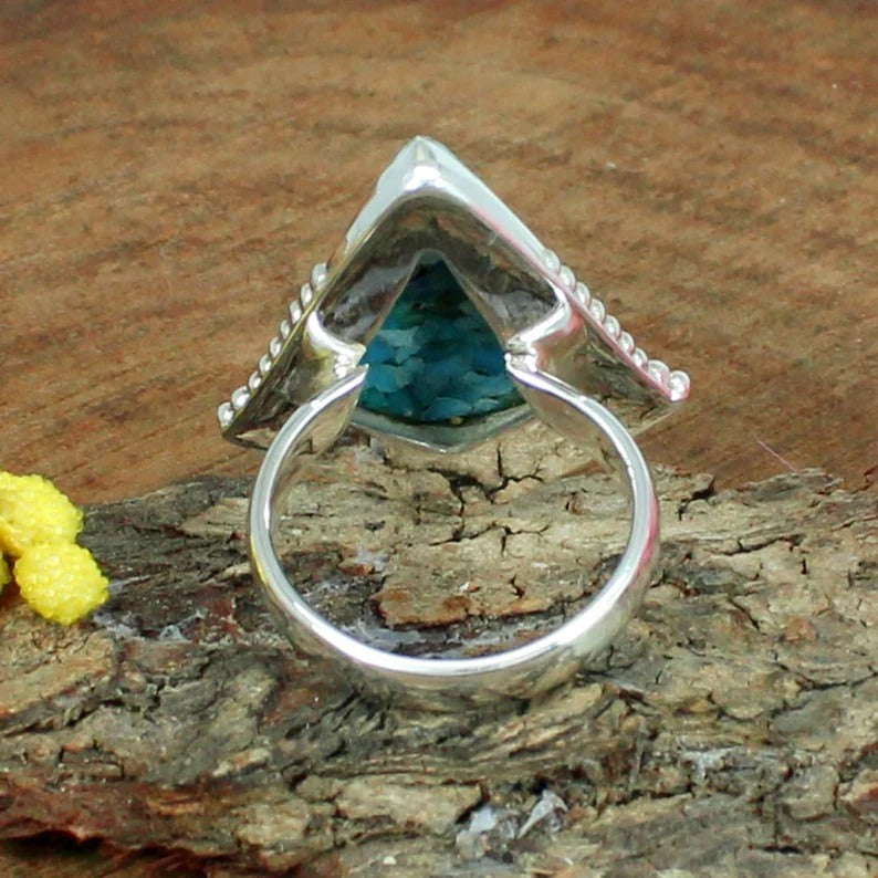 Natural USA Turquoise Sterling Silver Ring