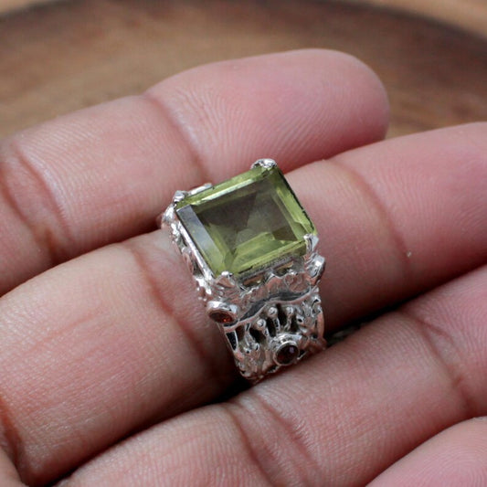 Lemon Quartz Sterling Silver Ring