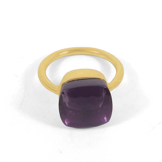 Amethyst Hydro Gemstone 92.5 Sterling Silver Ring