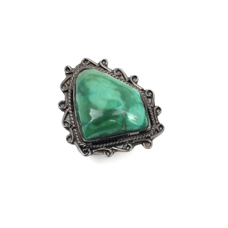 Tibetan Turquoise Gemstone 92.5 Sterling Silver