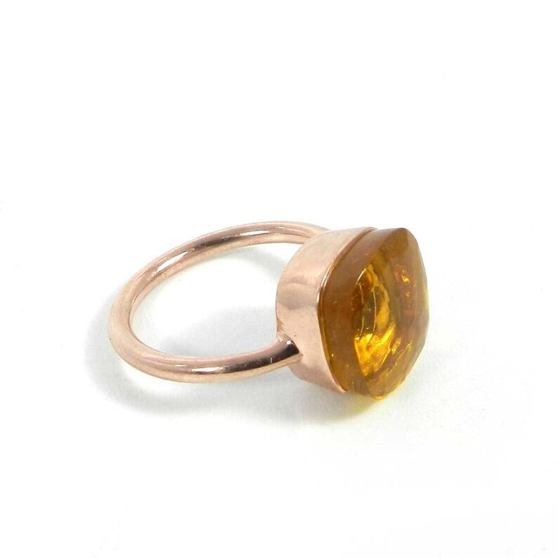 Light Citrine Hydro 92.5 Sterling Silver Ring