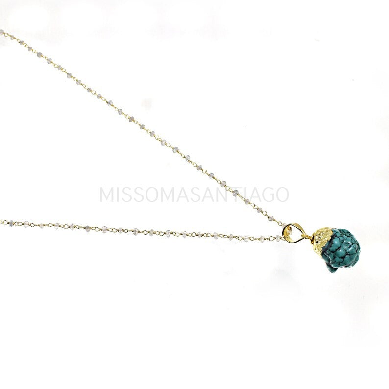 Turquoise & Labradorite Pendant Necklace