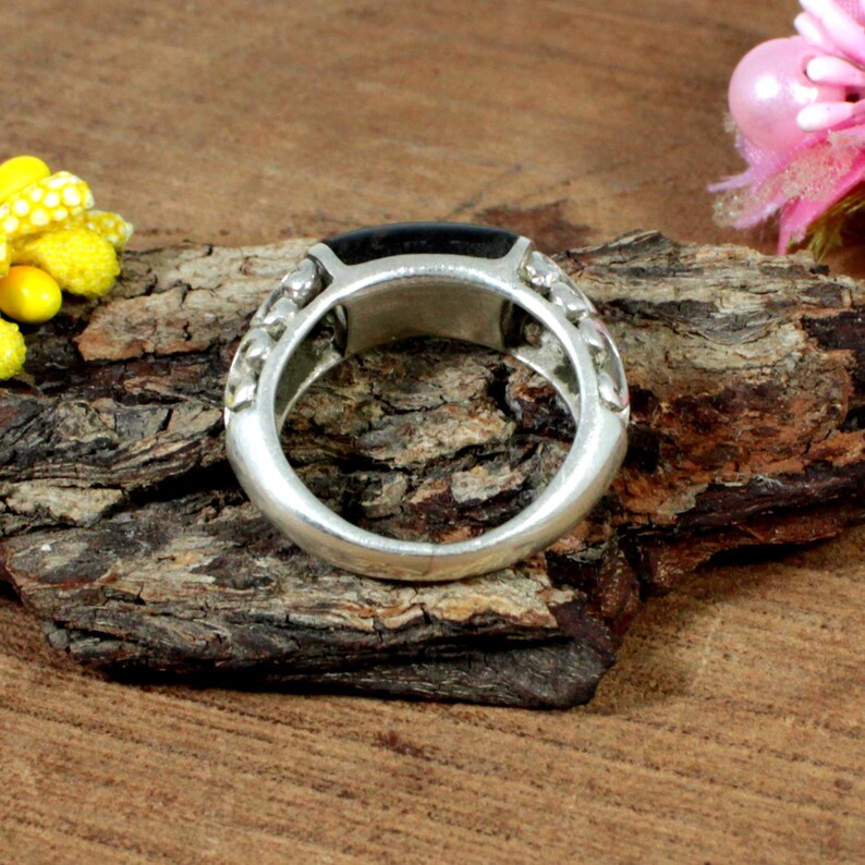 Natural Banded Jasper 92.5 Sterling Silver Ring