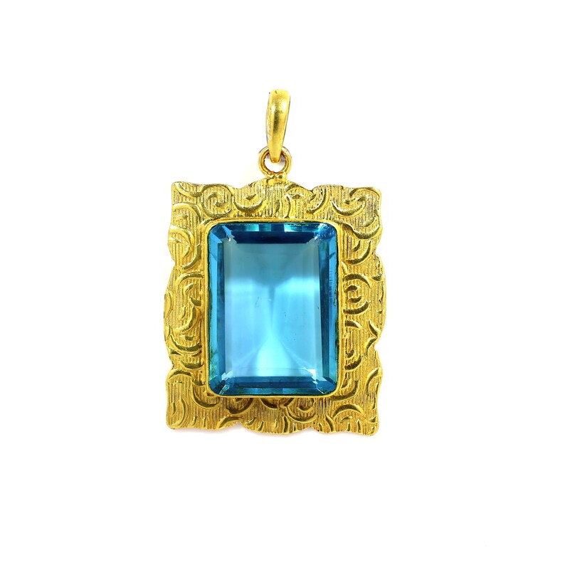 Blue Topaz Gemstone Pendant