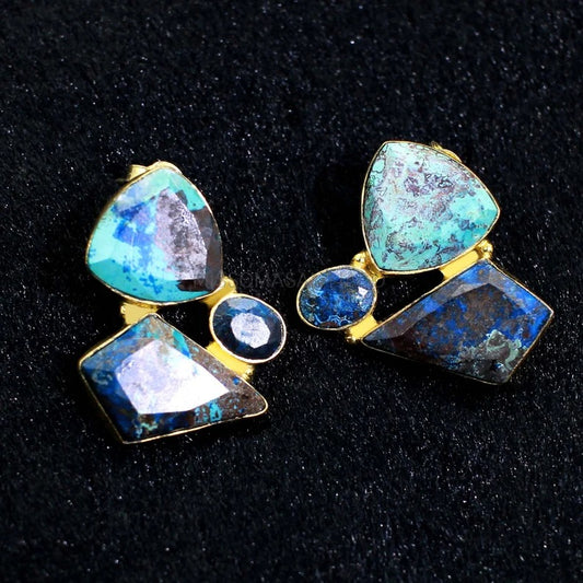 Chrysocolla Stud Earrings