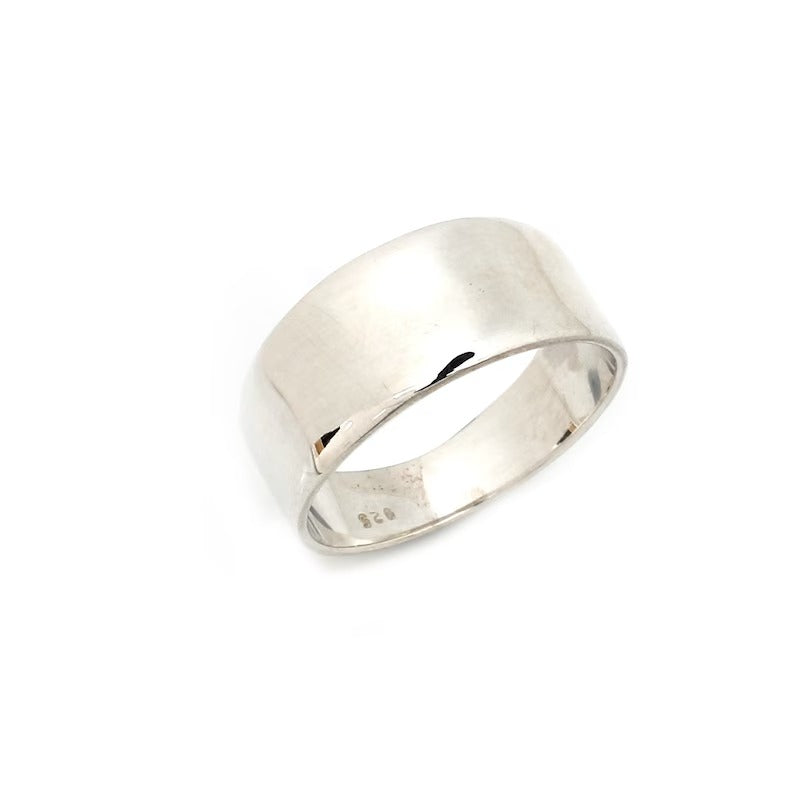 92.5 Sterling Silver Wide Band Ring