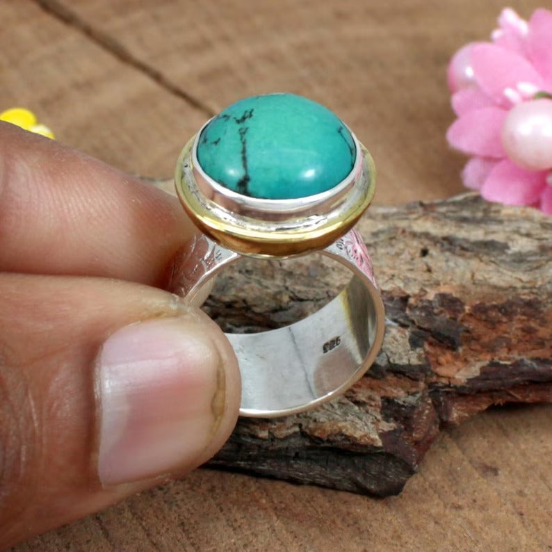 Turquoise Gemstone Sterling Silver Ring