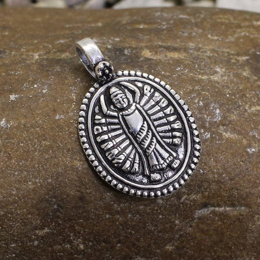 Hindu Goddess Maa Kali Silver Pendant