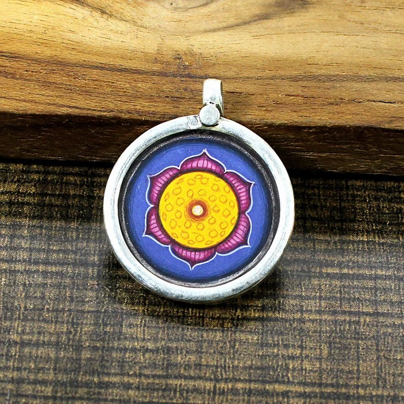 925 Sterling Silver Chakra Miniature Pendant