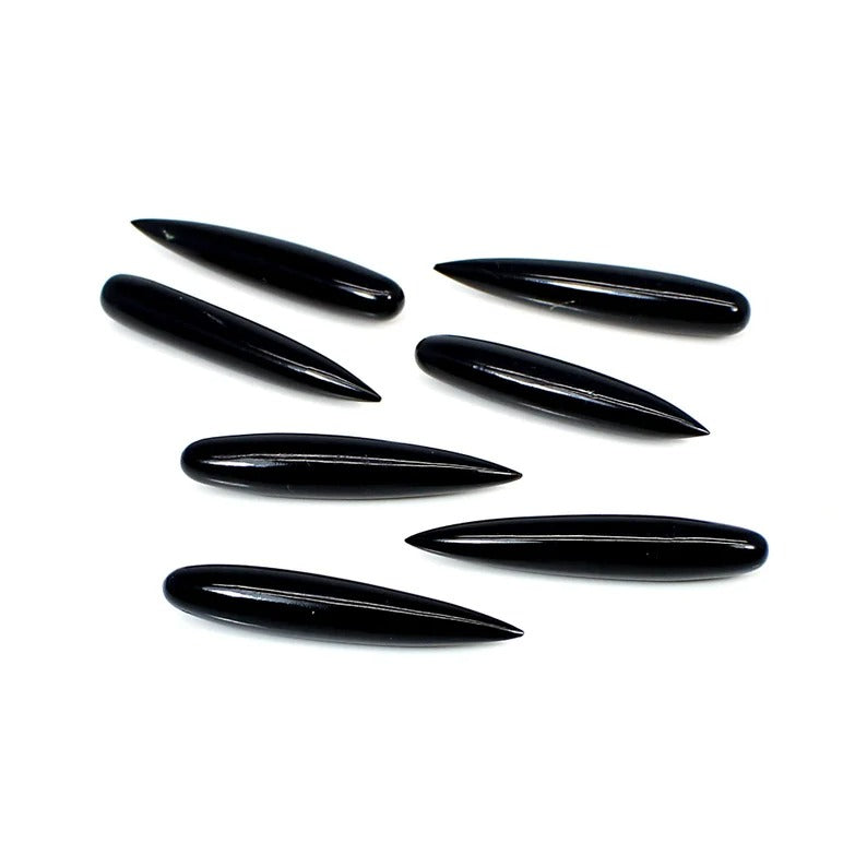 Black Onyx Gemstone Calibrated Smooth Beads