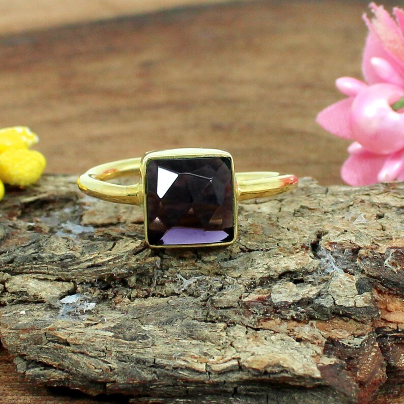 Purple Amethyst Sterling Silver Ring