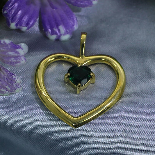 Green Tourmaline Heart Pendant