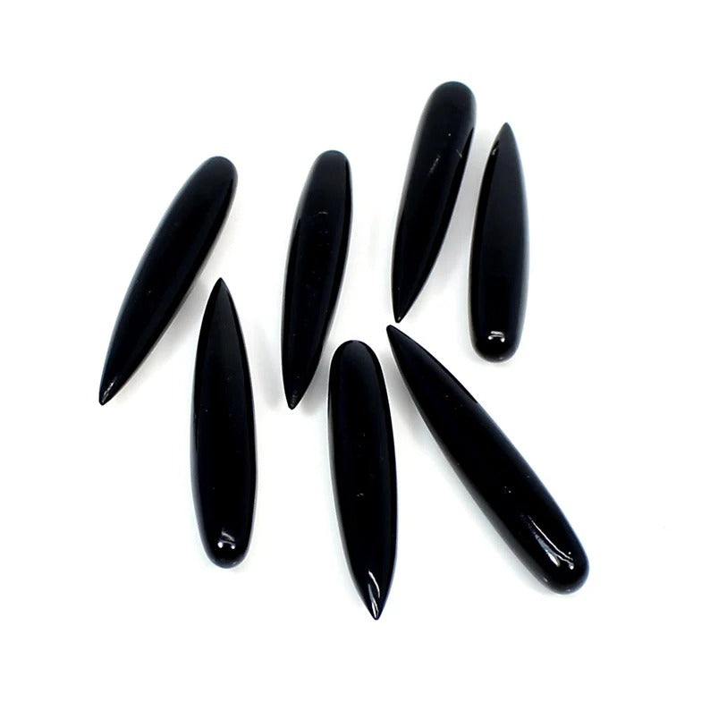 Black Onyx Gemstone Calibrated Smooth Beads