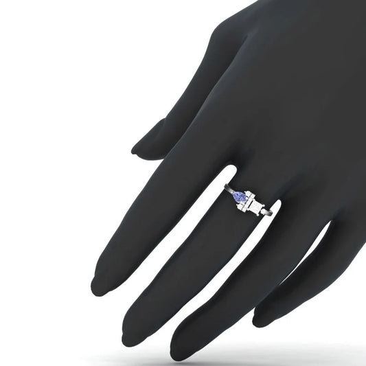 925 Sterling Silver Tanzanite Gemstone Ring