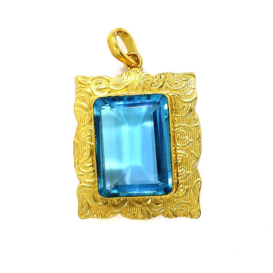 Blue Topaz Gemstone Pendant