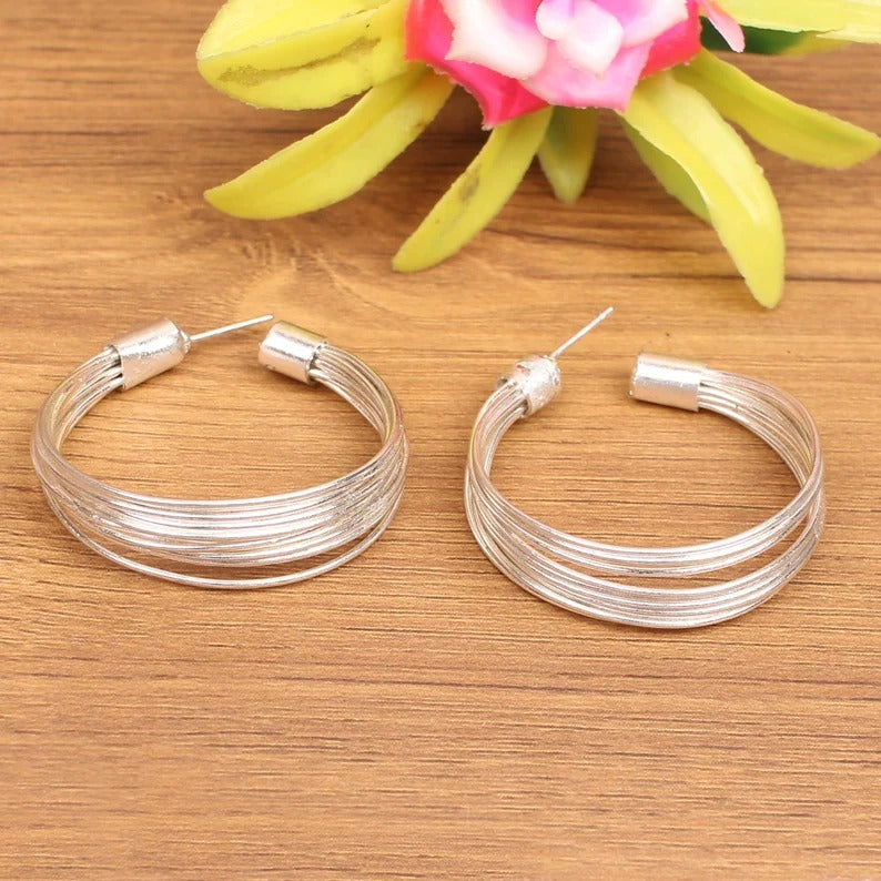 Daily Wear Silver Plated Earrings