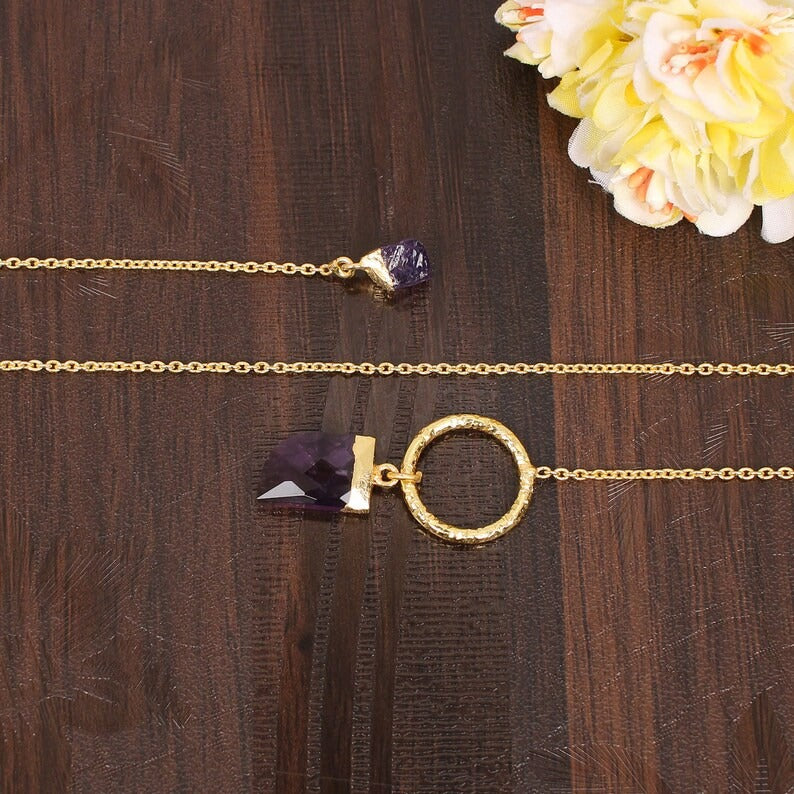 Amethyst Chain Necklace