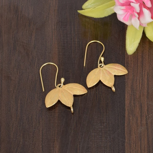 Brass Flower Earrings