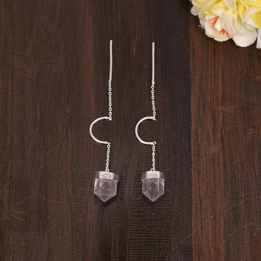 Rose Quartz Gemstone Earring