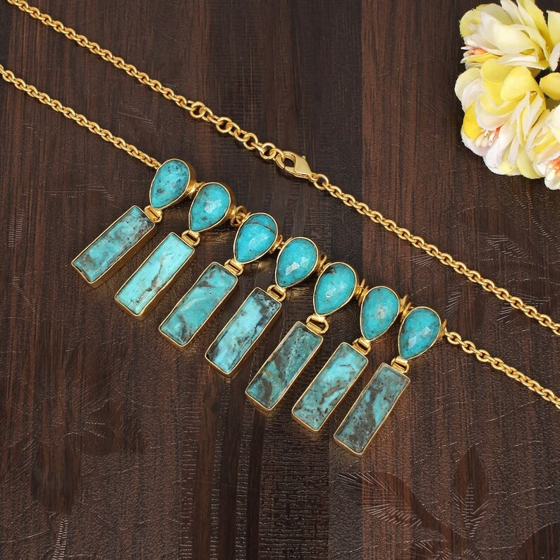 Turquiose Golden Necklace