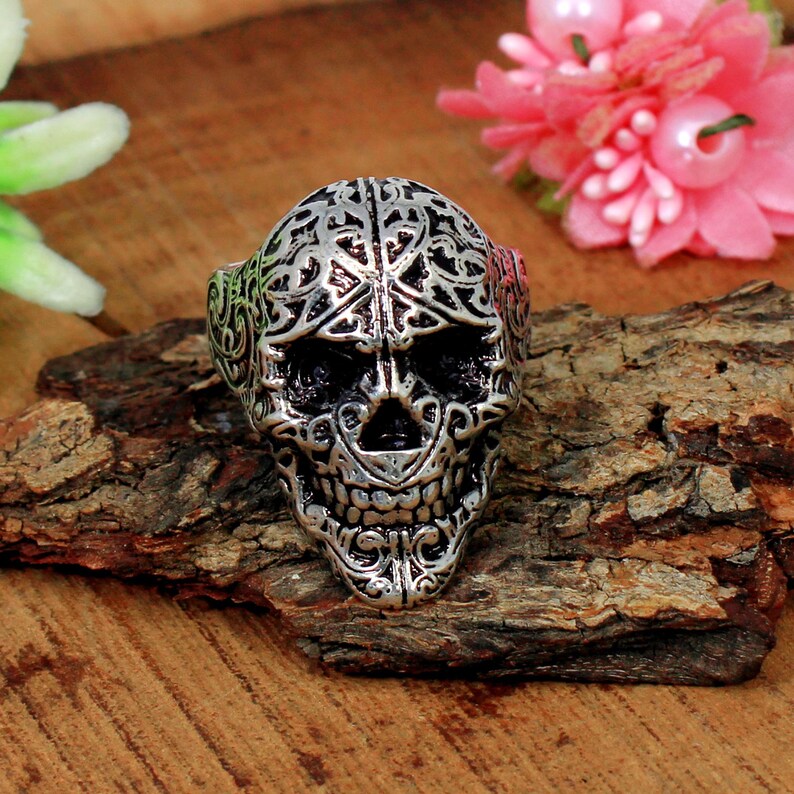 92.5 Sterling Silver Skeleton Oxidized Ring