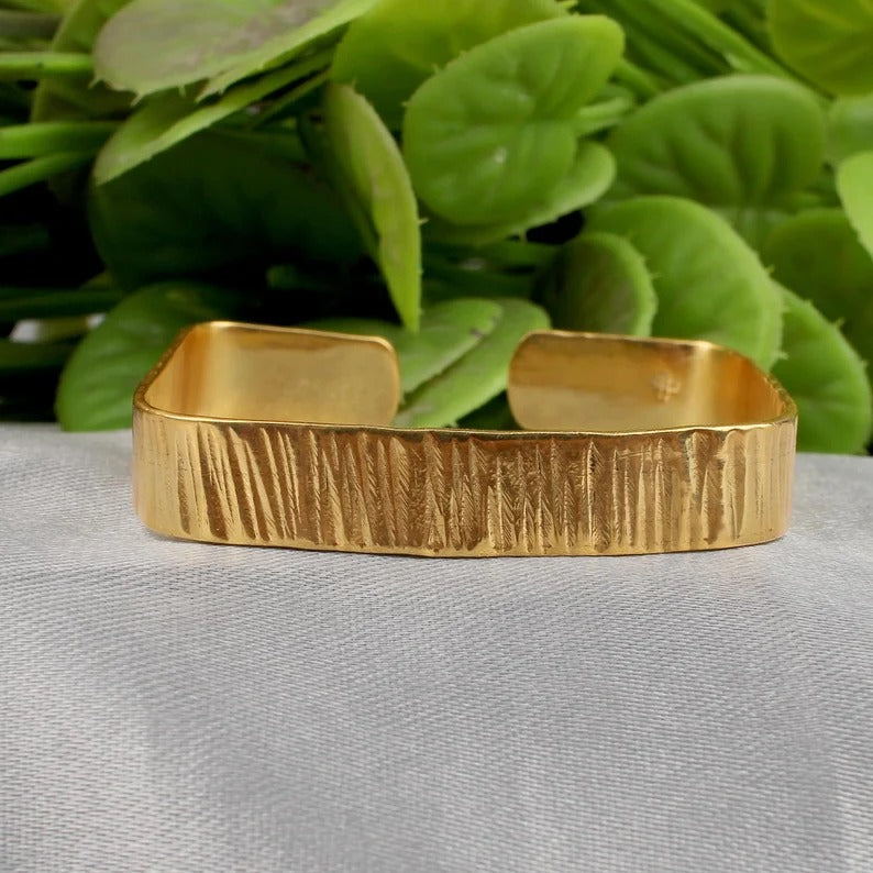 Gold Plated Brass Adjutable Bangle