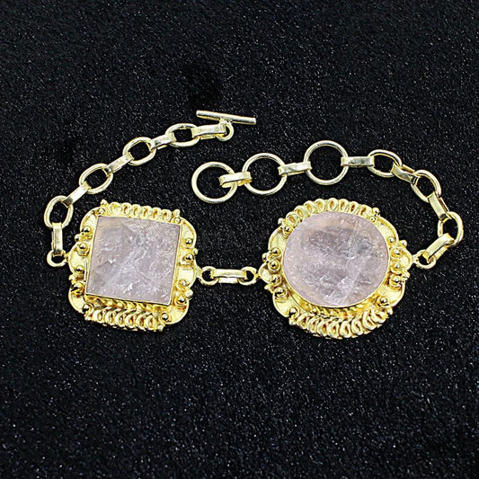 Rose Quartz Gemstone Handmade Bracelet