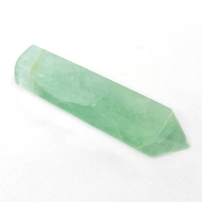 Natural Afghani Fluorite Single Pointed Pencil Shape Gemstone