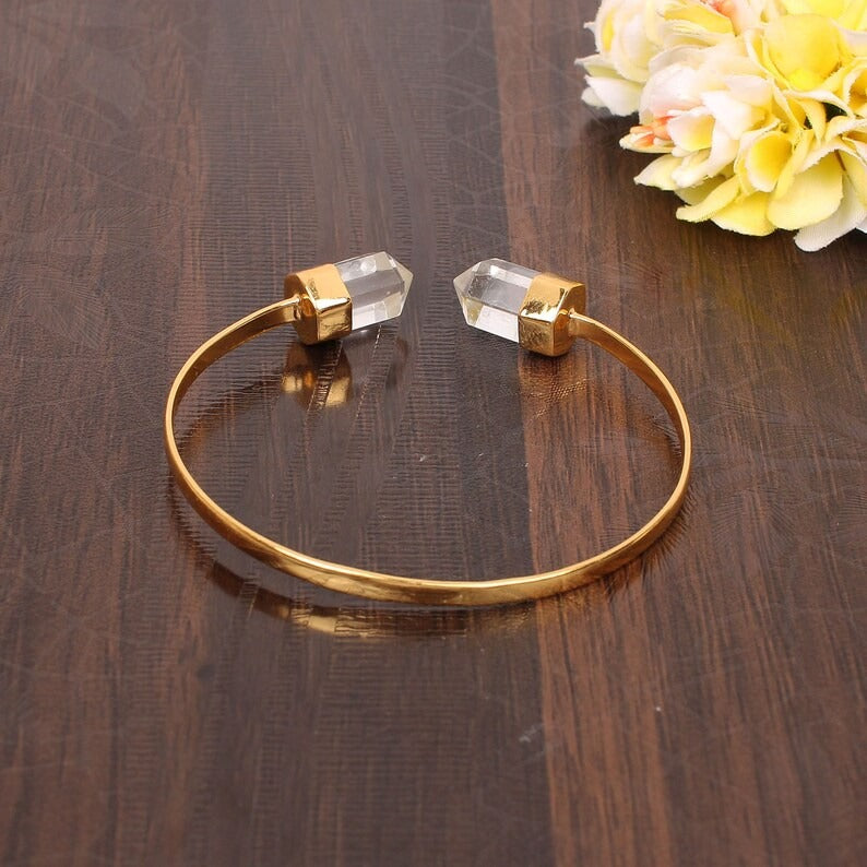 Elegant Crystal Bar Bangle Bracelet