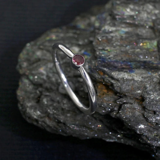 Pink Tourmaline Gemstone 92.5 Sterling Silver Ring