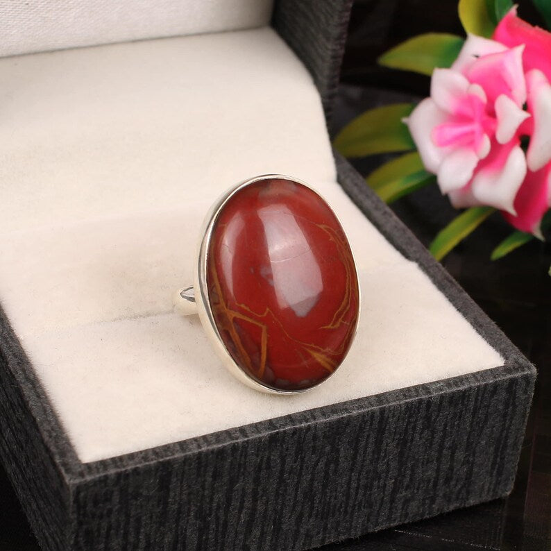 Noreena Jasper Gemstone 92.5 Sterling Silver Ring