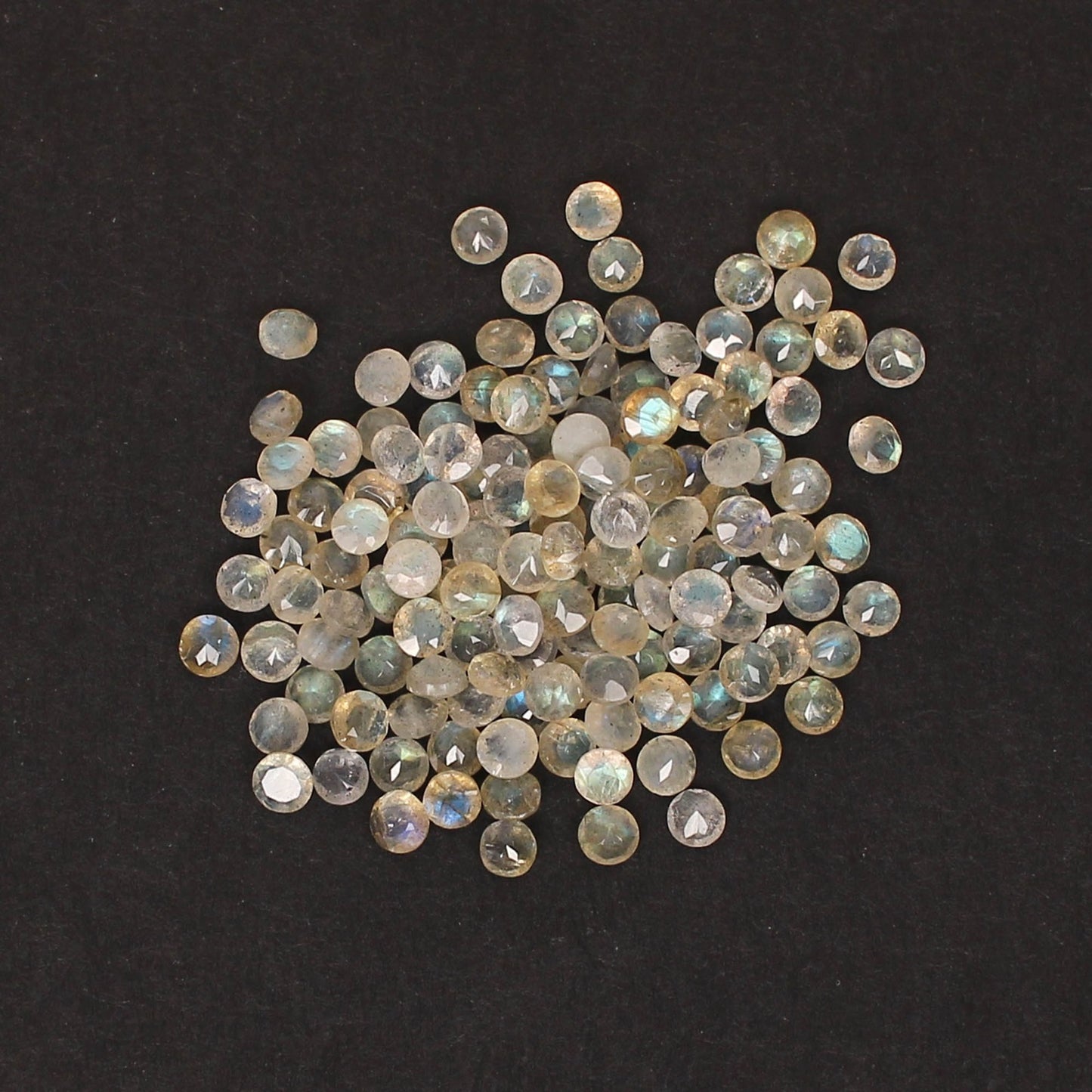 Natural Labradorite 3mm Round Cut Wholesale Lot