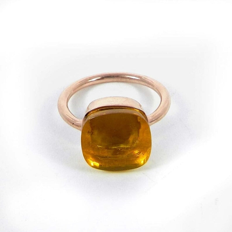 Light Citrine Hydro 92.5 Sterling Silver Ring