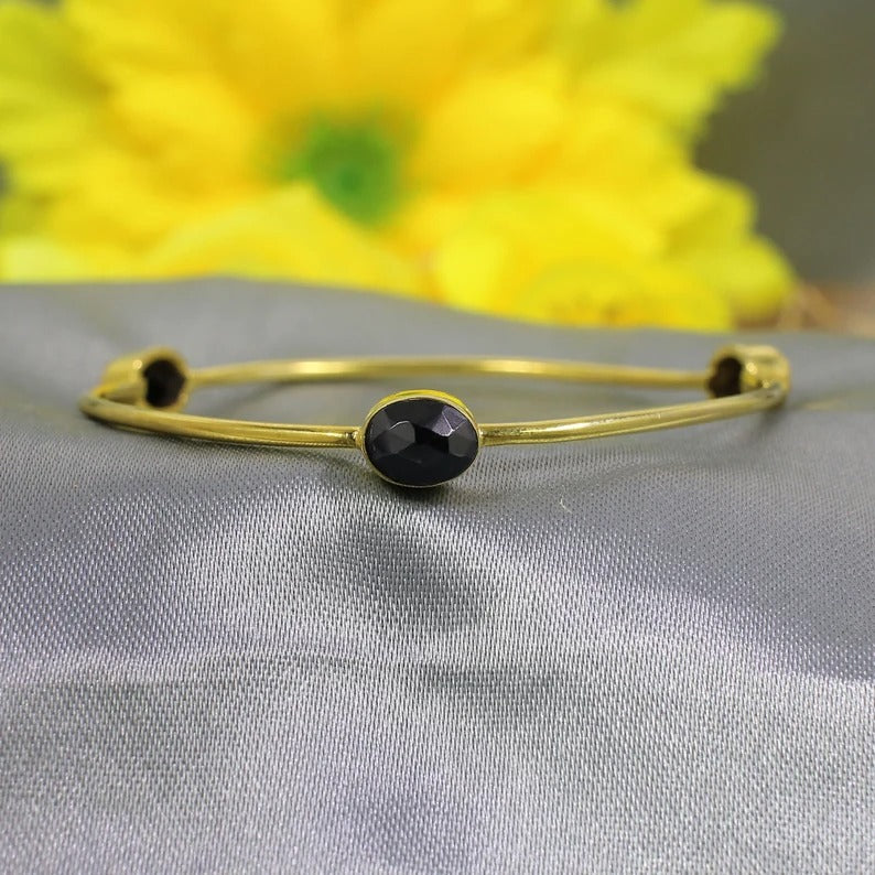 Natural Hematite Gemstone Bangle