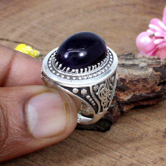 Amethyst Gemstone Solid Silver Ring