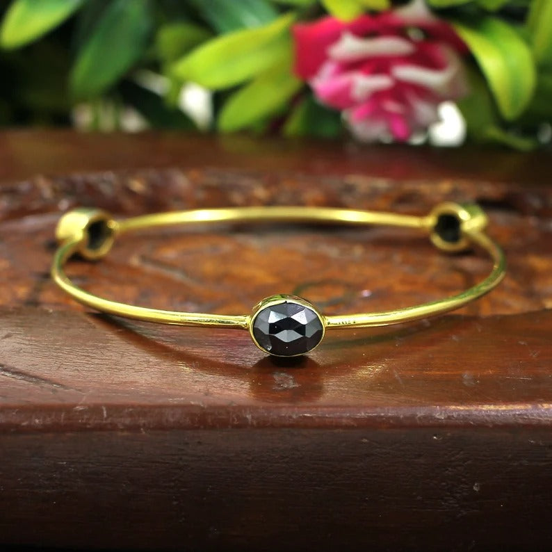 Natural Hematite Gemstone Bangle