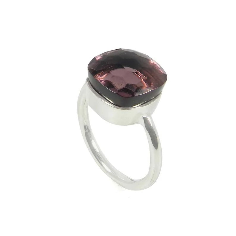 Pink Amethyst Gemstone 92.5 Sterling Silver Ring