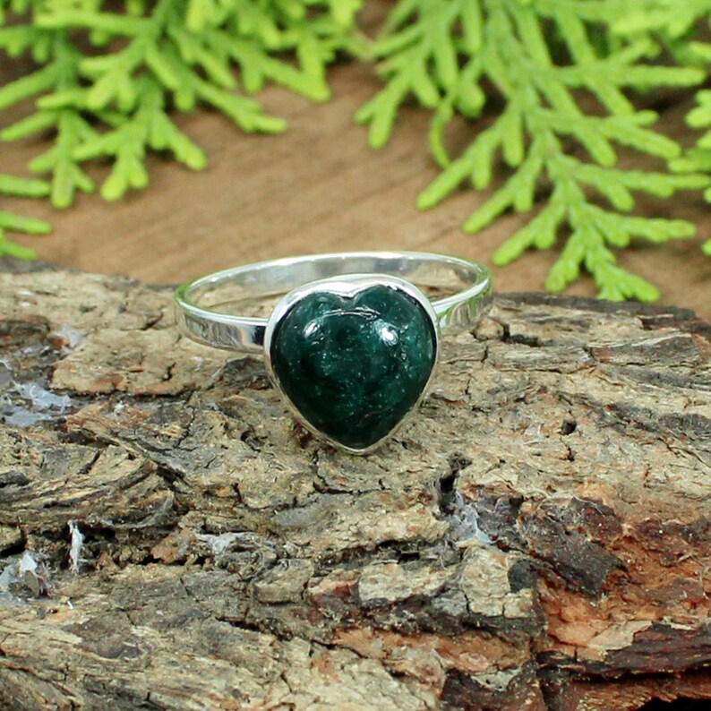 Natural Chrysocolla Gemstone 92.5 Sterling Silver Ring