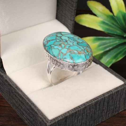 Turquoise Gemstone Sterling Silver Ring