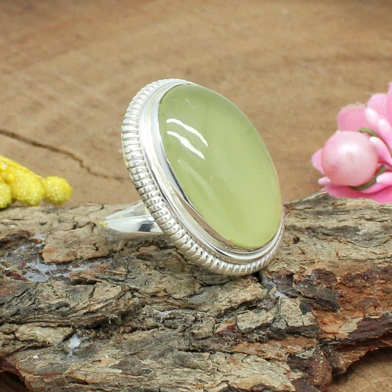 Lemon Quartz Gemstone 92.5 Sterling Silver Ring