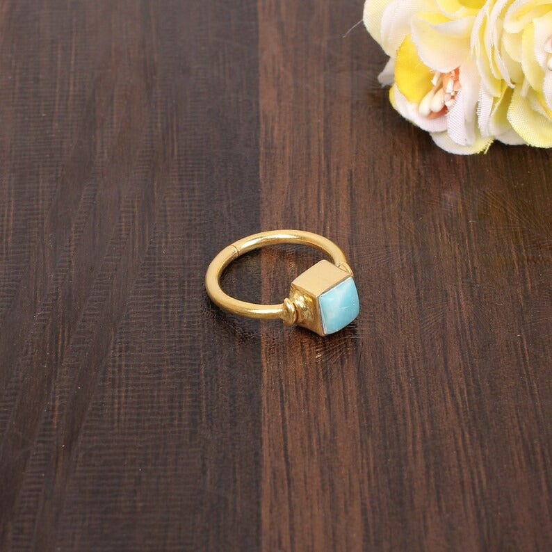 Natural Larmiar Dainty Ring