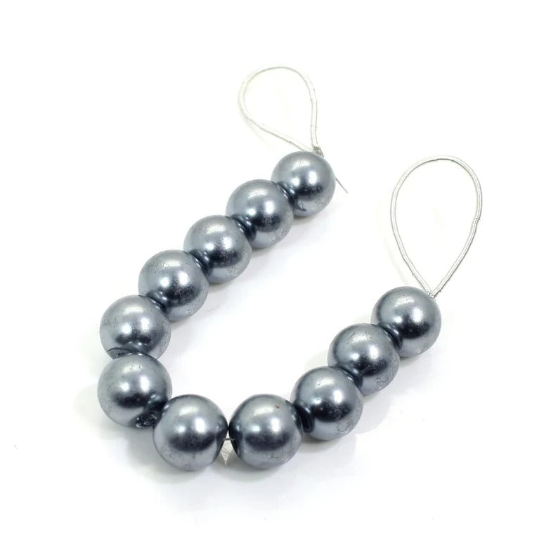 Gray Pearl Smooth Drilled Beads