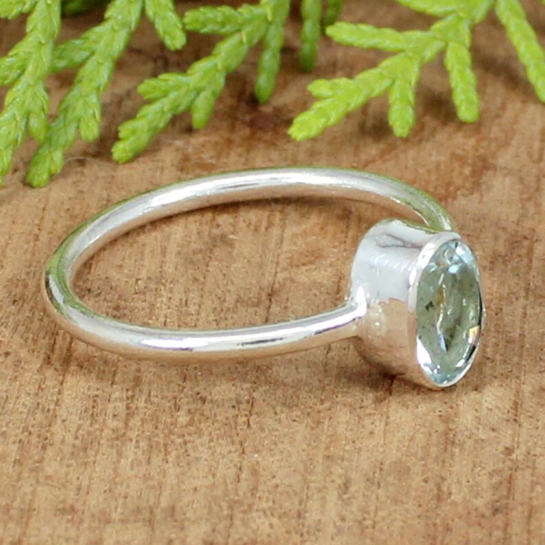 Natural White Topaz 92.5 Silver Ring