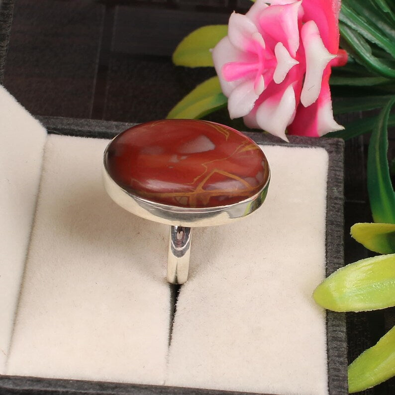 Noreena Jasper Gemstone 92.5 Sterling Silver Ring