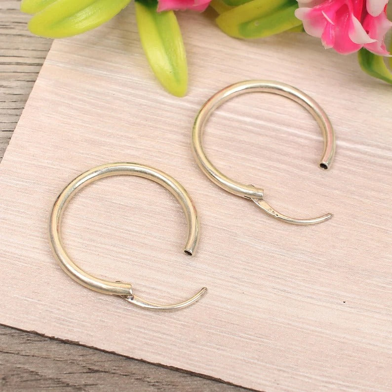 925 Sterling Silver Handmade Hoop Earrings