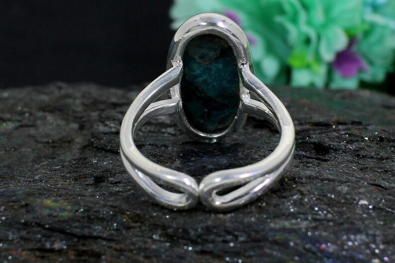 Natural Turquoise Gemstone Handmade Sterling Silver Ring