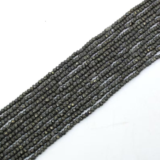 Natural PYRITE Stone Beads