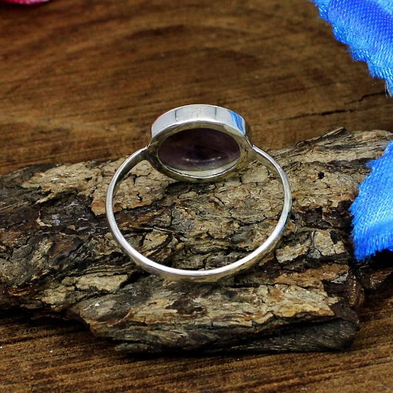 Natural Cocoxenite Gemstone 92.5 Silver Ring