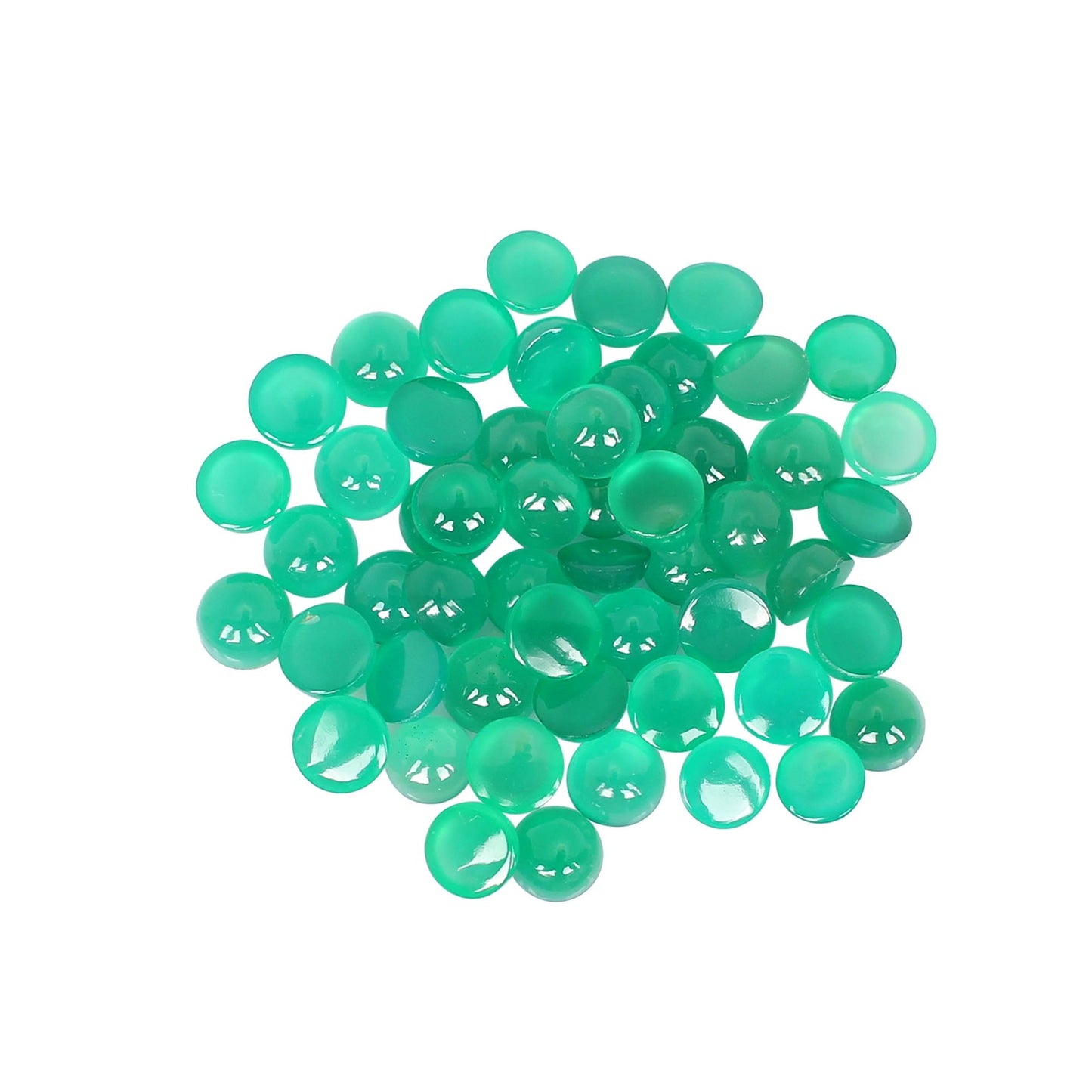 7 MM Round Green Onyx Gemstone Wholesale Lot