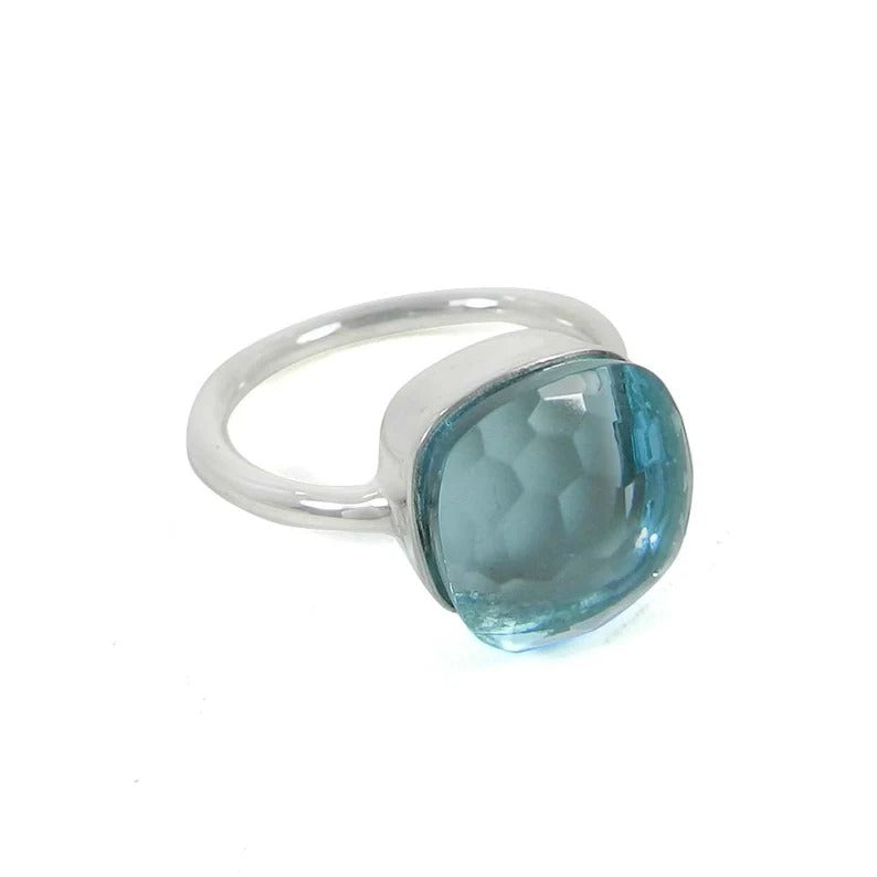 Sky Blue Topaz Hydro Sterling Silver Ring